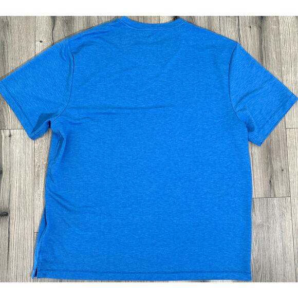 Lands End Men's Tech Tee 4-Way Stretch Classic Fit Tshirt - Blue - Size XXL - Picture 3 of 8